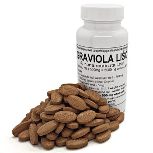 Graviola liść - ekstrakt 10:1 - tabletki 500 mg (Grawiola)