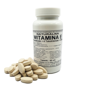 Naturalna Witamina E kompleks - tabletki 300 mg. Nowa formuła!