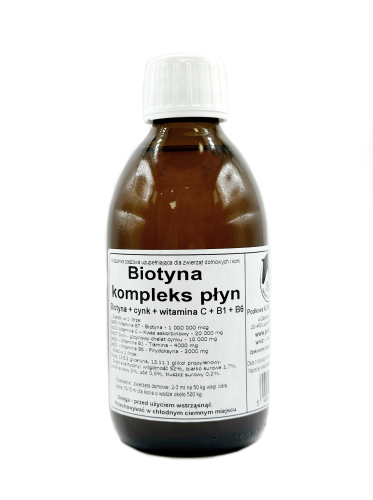 Biotyna + cynk + witamina C + B1 + B6 - kompleks w płynie
