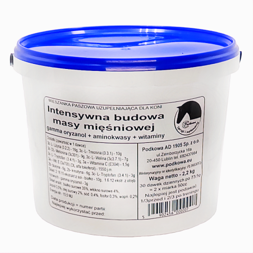 Intensywna budowa masy mięśniowej 2200g - Gamma oryzanol + aminokwasy + witaminy