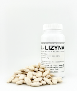 L- Lizyna HCL 99,9% - tabletki 500 mg. 