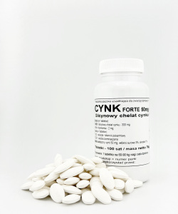 Cynk Forte 50 mg - Glicynowy chelat cynku - tabletki 